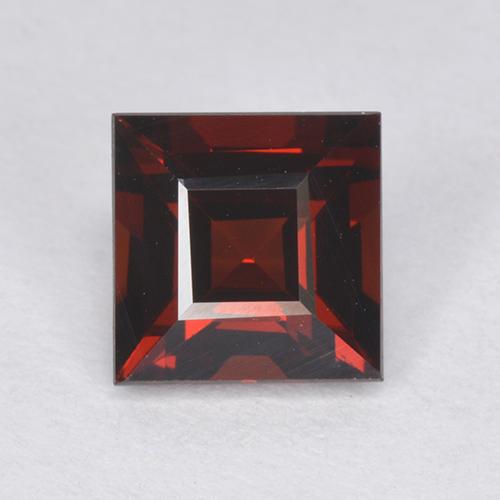 Granada piropo vermelho natural 1,53ct, quadrado, VVS