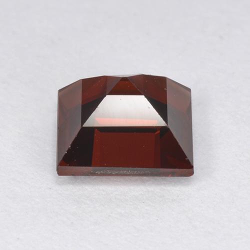 Granada piropo vermelho natural 1,53ct, quadrado, VVS
