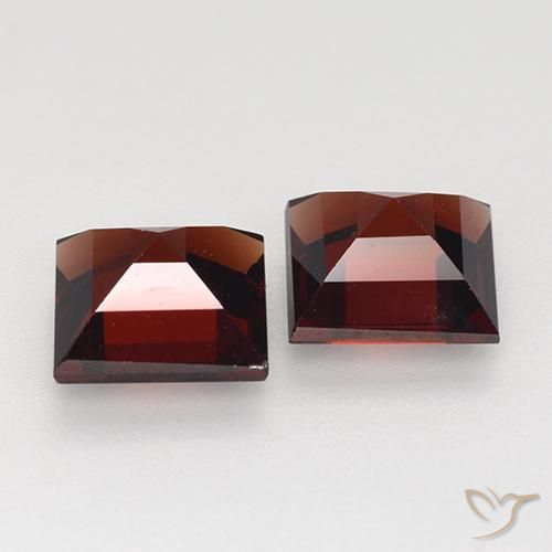 Pedras preciosas de Granada Piropo Vermelho escuro natural de 2.79 ct, Quadrado, VVS-VS