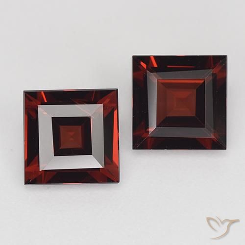 2.55ctw Natural Vermelho escuro Granada Piropo, Quadrado, VVS-VS