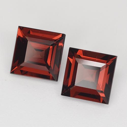 Pedras preciosas de Granada Piropo Vermelho escuro natural de 2.61 ct, Quadrado, VVS-VS