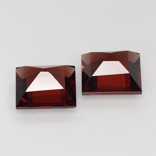Pedras preciosas de Granada Piropo Vermelho escuro natural de 2.61 ct, Quadrado, VVS-VS