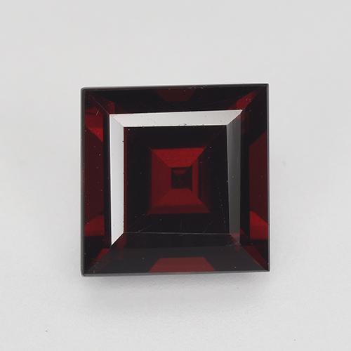 Granada piropo vermelho natural 2,63ct, quadrado, VVS-VS