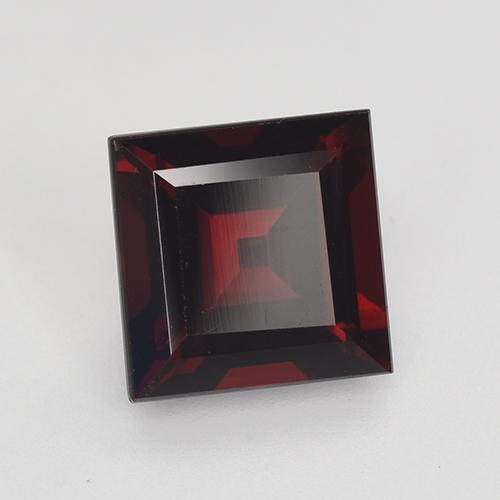 Granada piropo vermelho natural 2,63ct, quadrado, VVS-VS