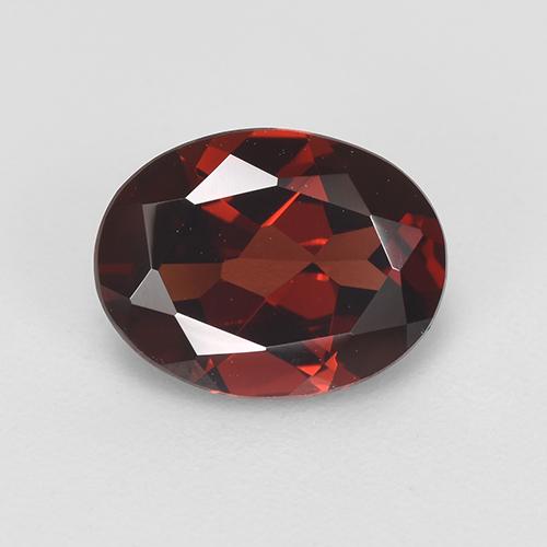 Granada piropo vermelho natural 2,02ct, corte oval, VVS