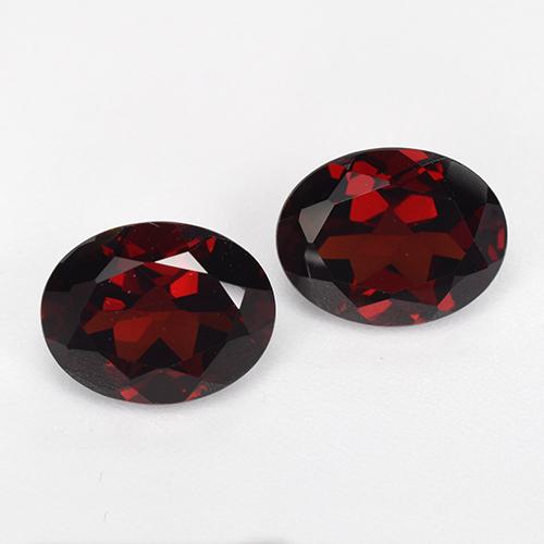 Pedras preciosas de granada piropo vermelho natural de 4,63 ct, corte oval, VVS-VS