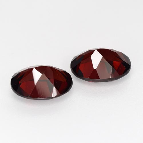 Pedras preciosas de granada piropo vermelho natural de 4,63 ct, corte oval, VVS-VS