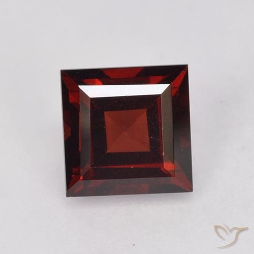 2.09ct Natural Vermelho escuro Granada Piropo, Quadrado, VS