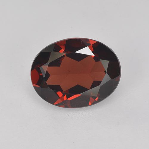Granada piropo vermelho natural 2,02ct, corte oval, VVS