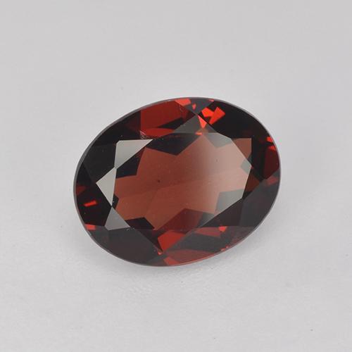 Granada piropo vermelho natural 2,02ct, corte oval, VVS