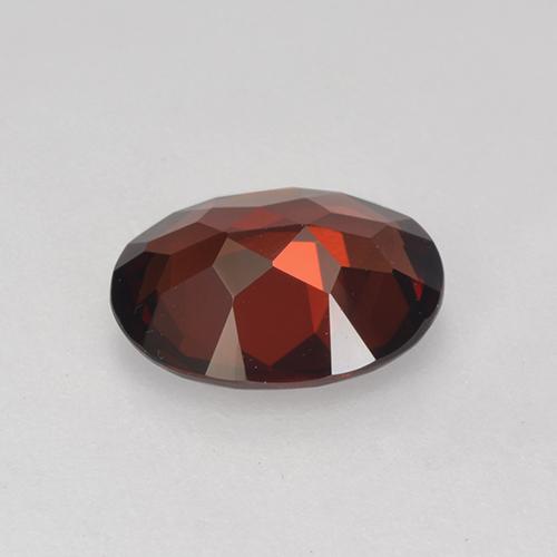 Granada piropo vermelho natural 2,02ct, corte oval, VVS