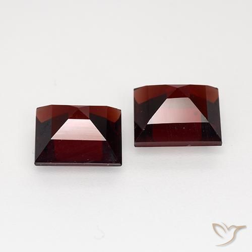 Pedras preciosas de Granada Piropo Vermelho escuro natural de 3.91 ct, Quadrado, VVS-VS