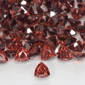 Granada piropo vermelho natural 0,32ct, trillion, VVS-VS