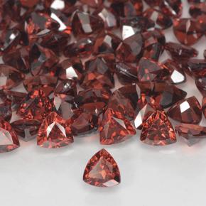 Granada piropo vermelho natural 0,32ct, trillion, VVS-VS