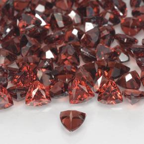 Granada piropo vermelho natural 0,32ct, trillion, VVS-VS