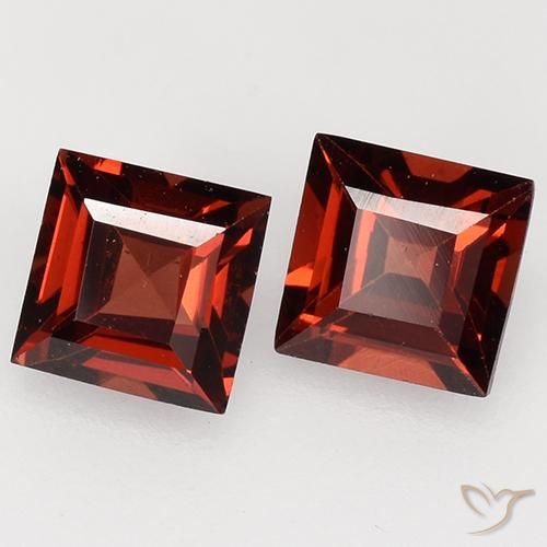 Pedras preciosas de Granada Piropo Vermelho escuro natural de 0.94 ct, Quadrado, VVS-VS