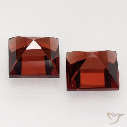 Pedras preciosas de Granada Piropo Vermelho escuro natural de 0.94 ct, Quadrado, VVS-VS