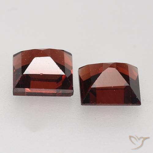 Pedras preciosas de Granada Piropo Vermelho escuro natural de 0.97 ct, Quadrado, VVS-VS