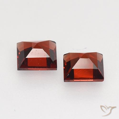 Pedras preciosas de Granada Piropo Vermelho escuro natural de 0.89 ct, Quadrado, VVS-VS