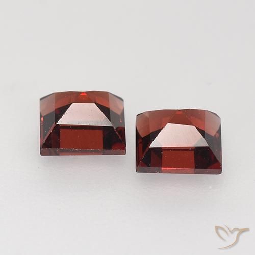 Pedras preciosas de Granada Piropo Vermelho escuro natural de 0.94 ct, Quadrado, VVS-VS