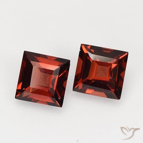 Pedras preciosas de Granada Piropo Vermelho escuro natural de 0.92 ct, Quadrado, VVS-VS