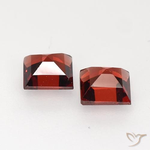 Pedras preciosas de Granada Piropo Vermelho escuro natural de 0.92 ct, Quadrado, VVS-VS