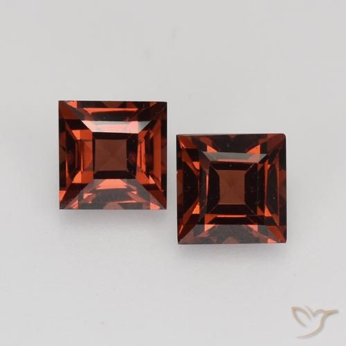 1.05ctw Natural Vermelho escuro Granada Piropo, Quadrado, VVS-VS
