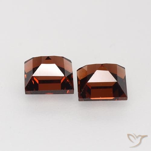Pedras preciosas de Granada Piropo Merlot tinto natural de 1.11 ct, Quadrado, VVS-VS