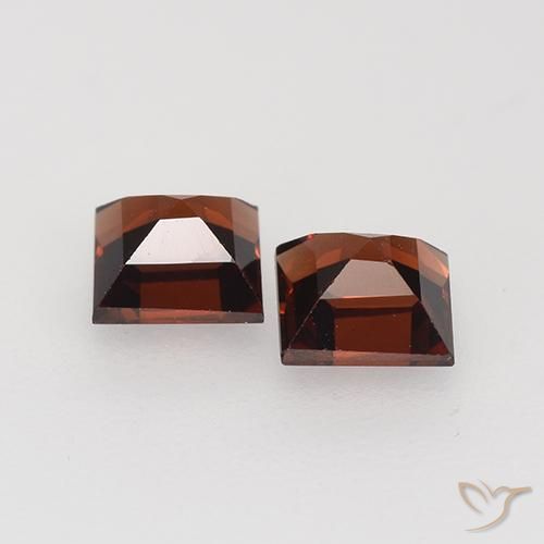 Pedras preciosas de granada piropo vermelho natural de 1,02 ct, quadrado, VVS-VS
