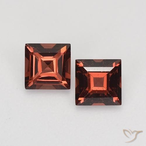 0.93ctw Natural Vermelho escuro Granada Piropo, Quadrado, VVS-VS