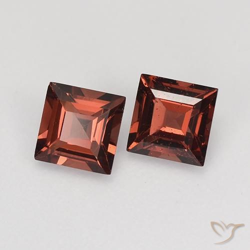 Pedras preciosas de Granada Piropo Vermelho escuro natural de 0.93 ct, Quadrado, VVS-VS