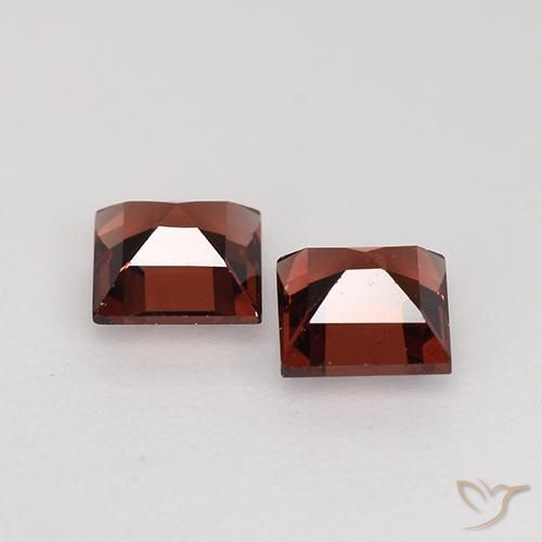 Pedras preciosas de Granada Piropo Vermelho escuro natural de 0.93 ct, Quadrado, VVS-VS