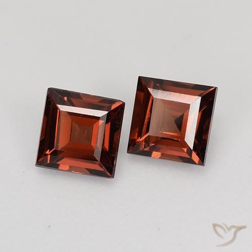 Pedras preciosas de Granada Piropo Merlot tinto natural de 1.01 ct, Quadrado, VVS-VS