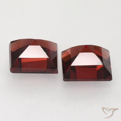 Pedras preciosas de Granada Piropo Vermelho escuro natural de 0.95 ct, Quadrado, VVS-VS
