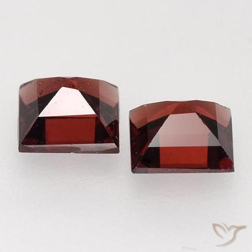 Pedras preciosas de Granada Piropo Vermelho escuro natural de 0.89 ct, Quadrado, VVS-VS