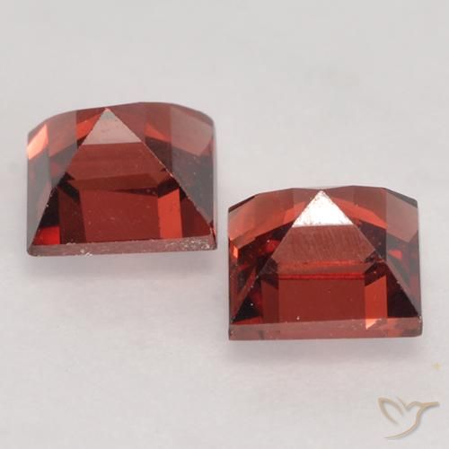 Pedras preciosas de Granada Piropo vermelho médio natural de 1.02 ct, Quadrado, VVS-VS