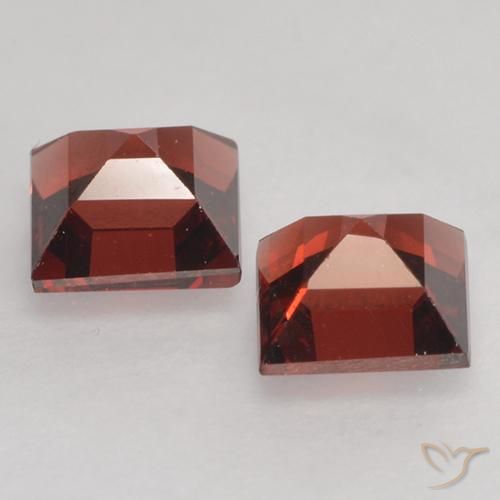 Pedras preciosas de Granada Piropo vermelho médio natural de 1.00 ct, Quadrado, VVS-VS