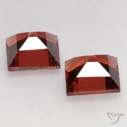 Pedras preciosas de Granada Piropo Vermelho escuro natural de 0.93 ct, Quadrado, VVS-VS