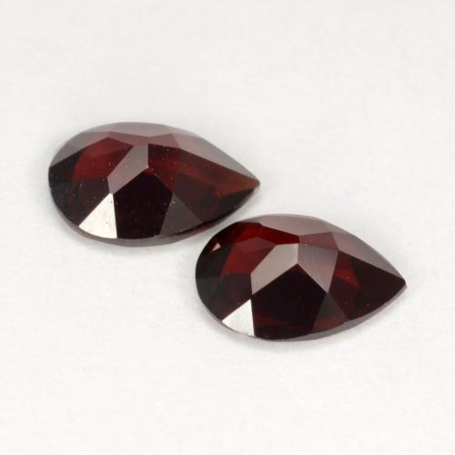 Pedras preciosas de granada piropo vermelho natural de 1,51 ct, formato de pêra, VVS-VS