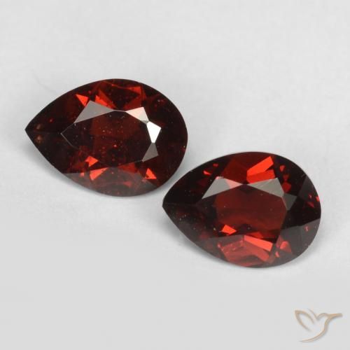 1.73ctw Natural Vermelho escuro Granada Piropo, Formato de pêra, VS