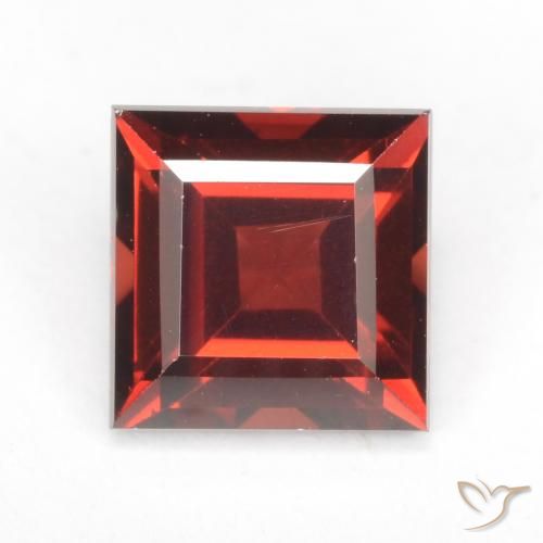2.19ct Natural vermelho médio Granada Piropo, Quadrado, VVS-VS