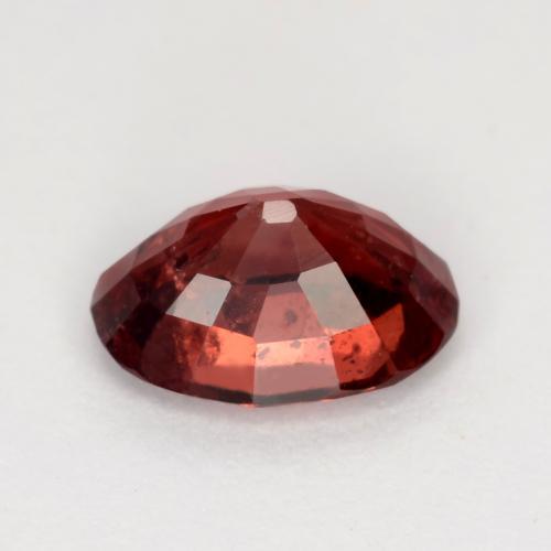 Granada piropo vermelho natural 0,87ct, corte oval, VS-SI