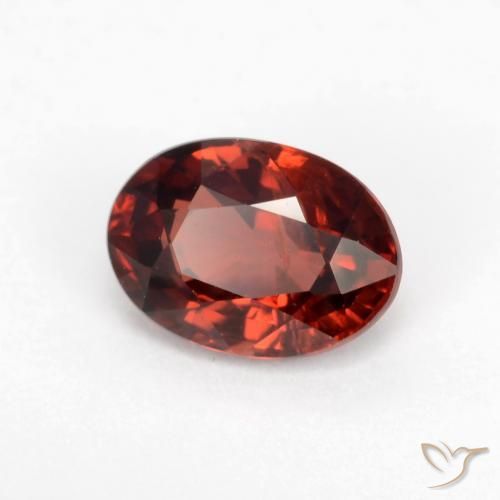 Granada Piropo groselha vermelha Natural 1.06ct, oval, VS-SI