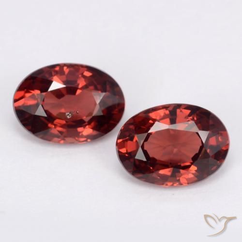 Pedras preciosas de granada piropo vermelho natural de 2,11 ct, corte oval, VS