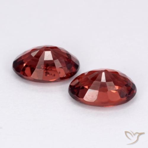 Pedras preciosas de granada piropo vermelho natural de 2,11 ct, corte oval, VS
