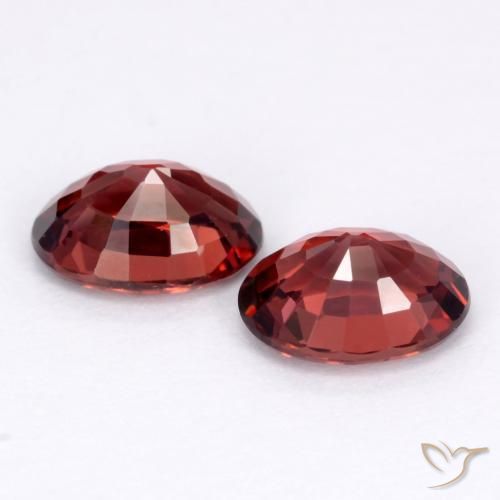 Pedras preciosas de Granada Piropo Vermelho escuro natural de 1.98 ct, oval, VVS-VS
