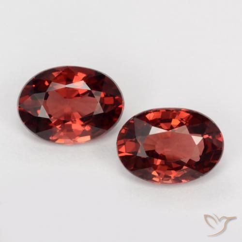 2.00ctw Natural Vermelho Escarlate Profundo Granada Piropo, oval, VS