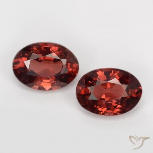2.00ctw Natural Vermelho Escarlate Profundo Granada Piropo, oval, VS