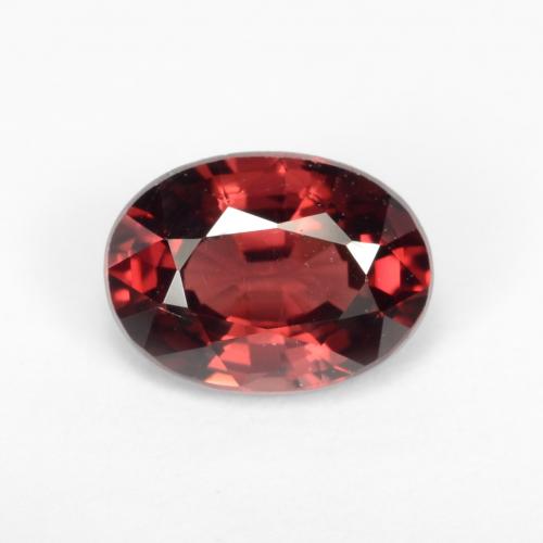 Granada piropo vermelho natural 1,11ct, corte oval, VVS-VS