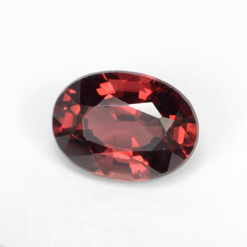 Granada piropo vermelho natural 1,11ct, corte oval, VVS-VS
